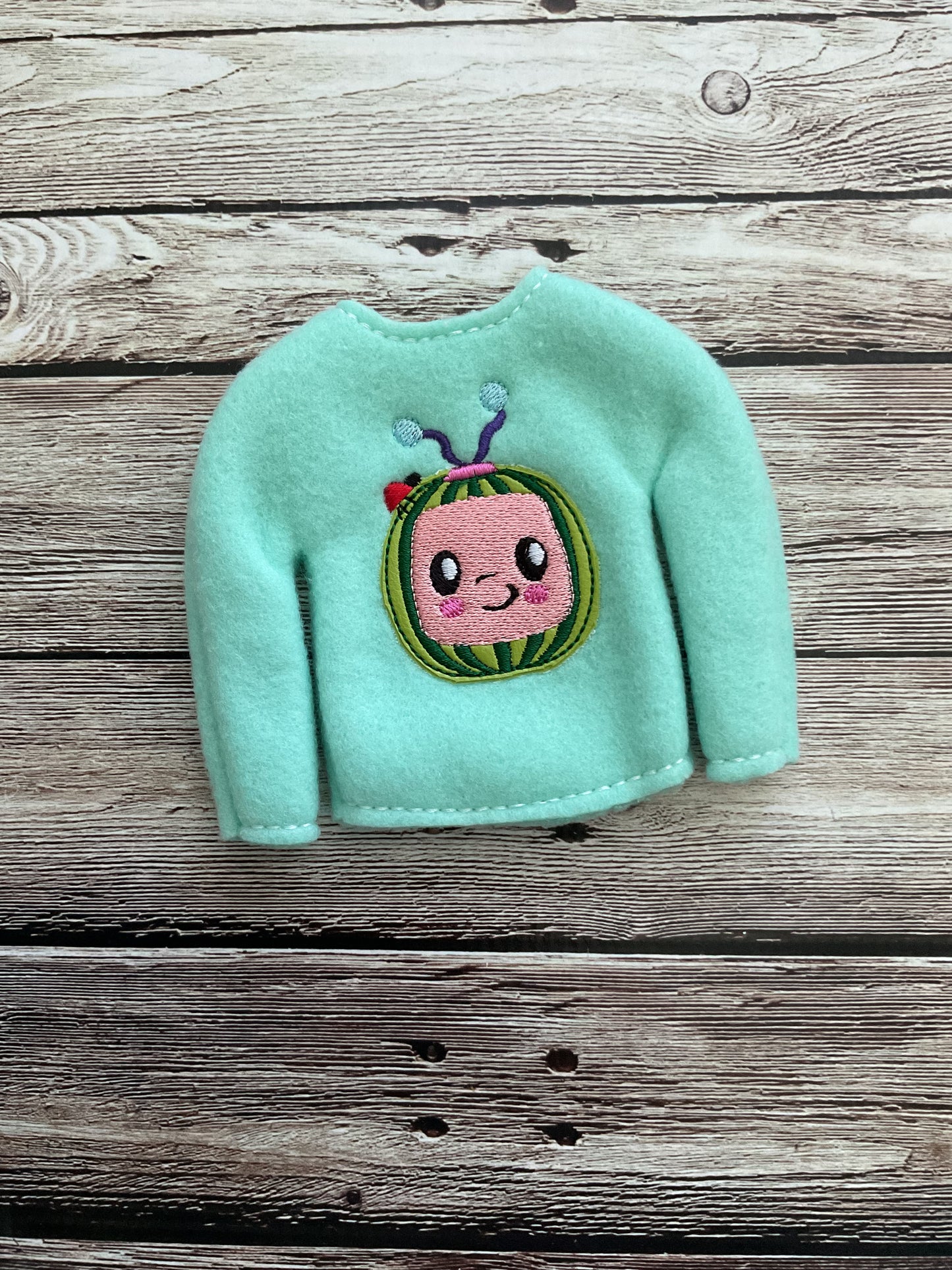 (191) Holiday Elf/Doll Sweater Melon Face