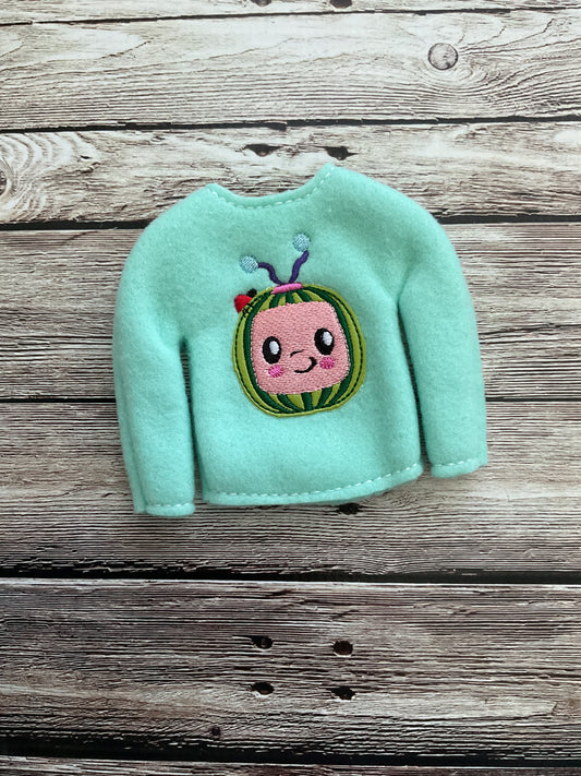 (191) Holiday Elf/Doll Sweater Melon Face