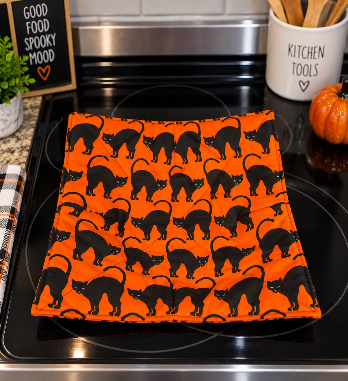 Black Cat Halloween Bowl Cozy