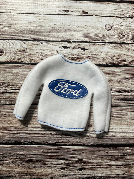 (244) Holiday Elf/Doll Sweater featuring a Ford design