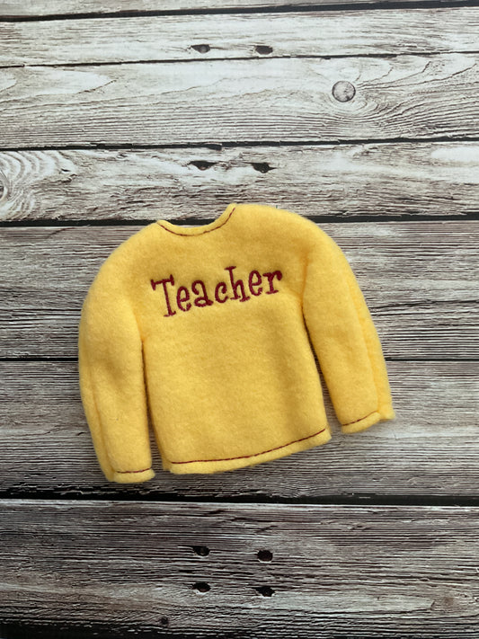 (257) Holiday Elf/Doll Sweater Teacher