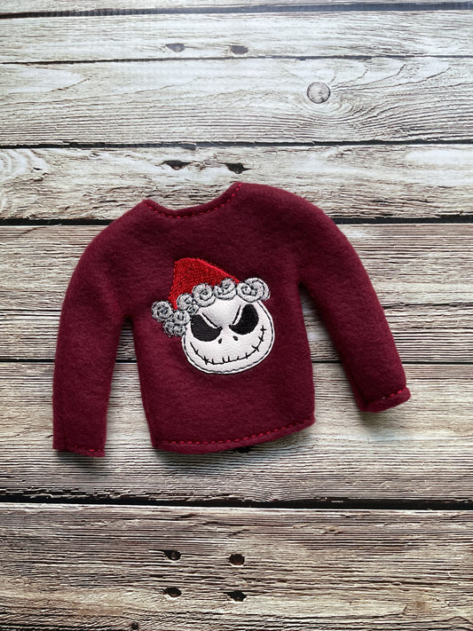 (141) Holiday Elf/Doll Sweater featuring Santa Jack
