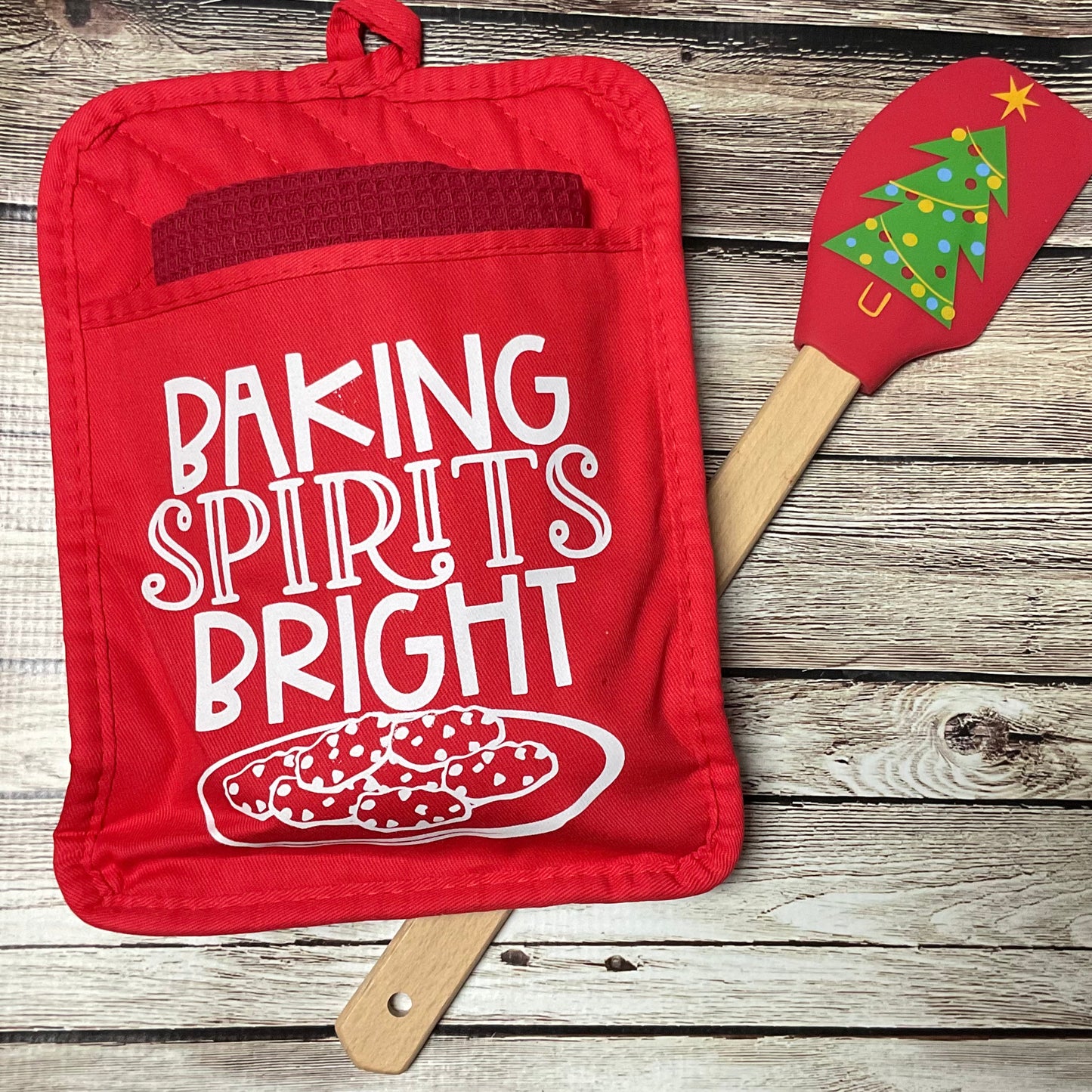 Decorative Oven Mitts with Towel and/or Spatula