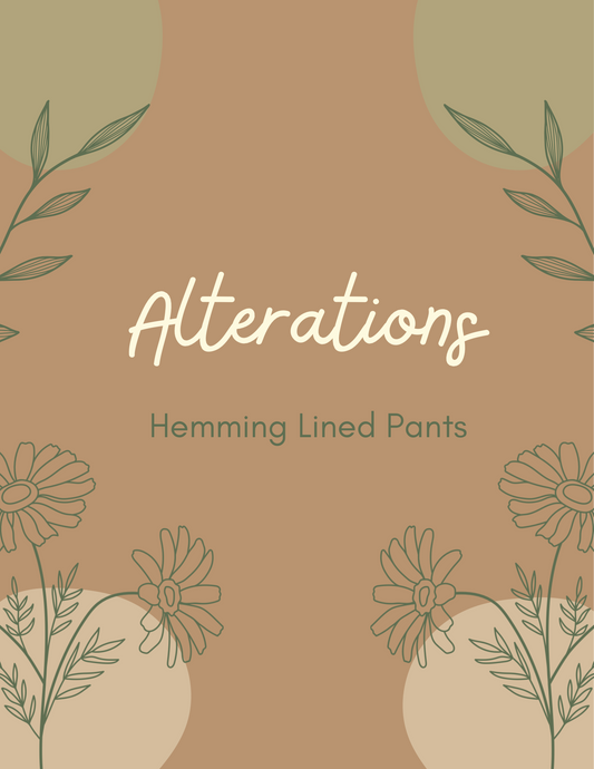 Hemming Lined Pants